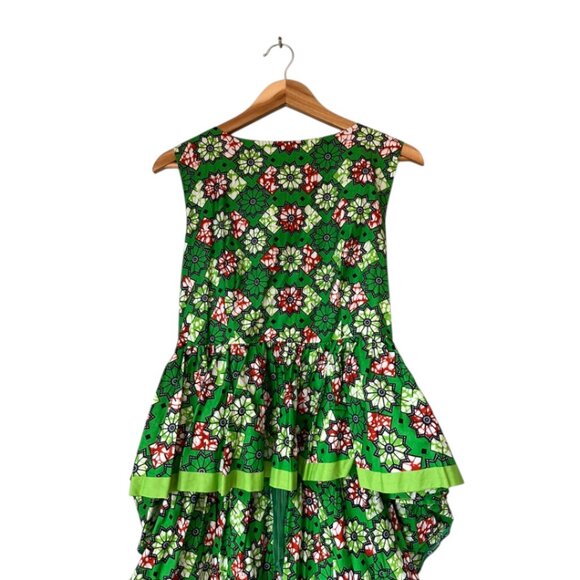 Binta Real Wax African Print Peplum Hi-Low Top | Size 2XL | New - Picture 3 of 10